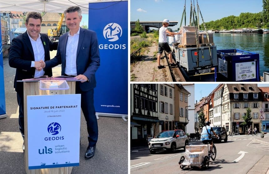 Geodis s’engage avec ULS pour livrer en mode bateau/vélo à Strasbourg