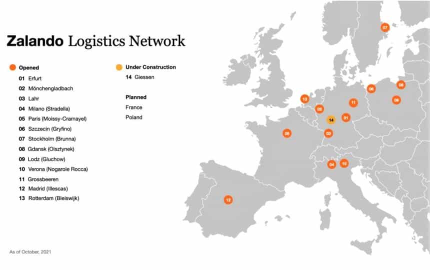 Zalando déploie d’énormes capacités en Europe