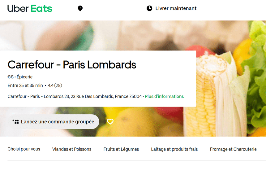 Carrefour s’associe à Uber Eats, pour l’instant en région parisienne