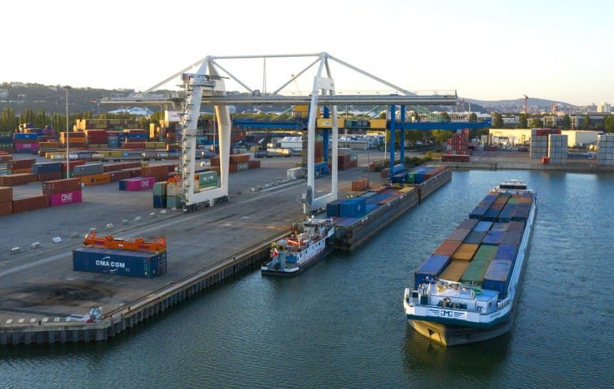 CMA CGM va investir 40 M€ sur le port de Lyon pour booster le conteneur