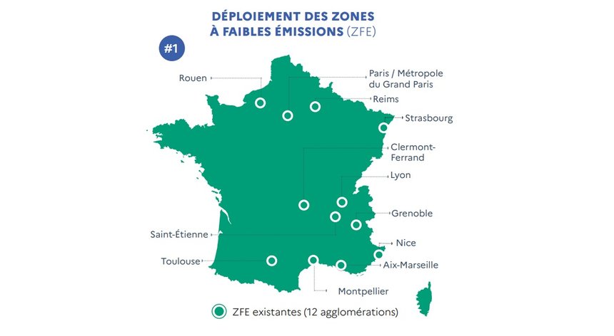 Sur 12 ZFE en France, seules Lyon et Paris sont encore dans le rouge