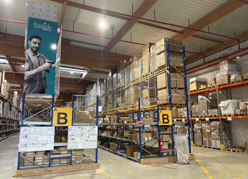Les références produits du Groupe Bastide sont stockées dans trois plateformes logistiques en France. ©Groupe Bastide