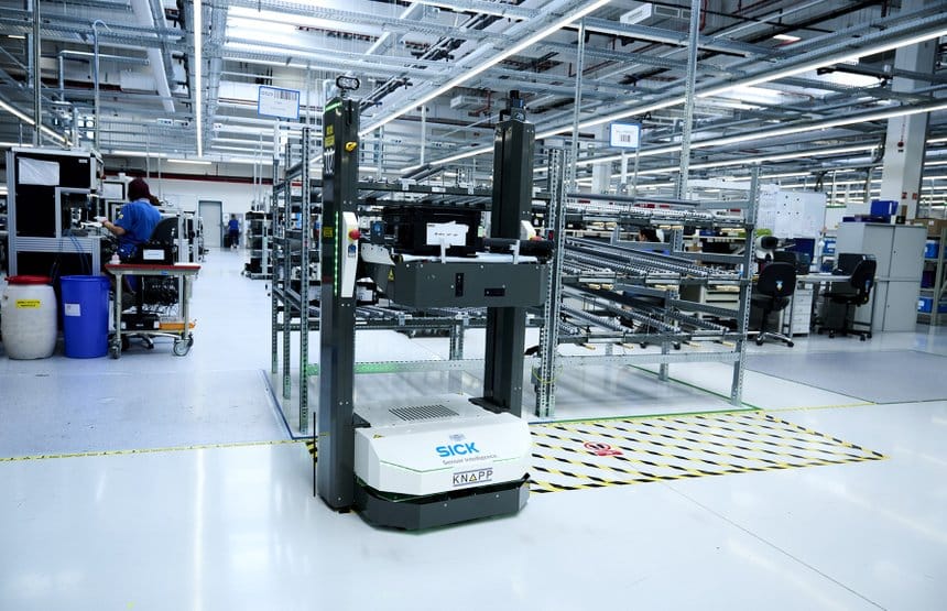 Sick automatise son site de production/stockage avec Knapp