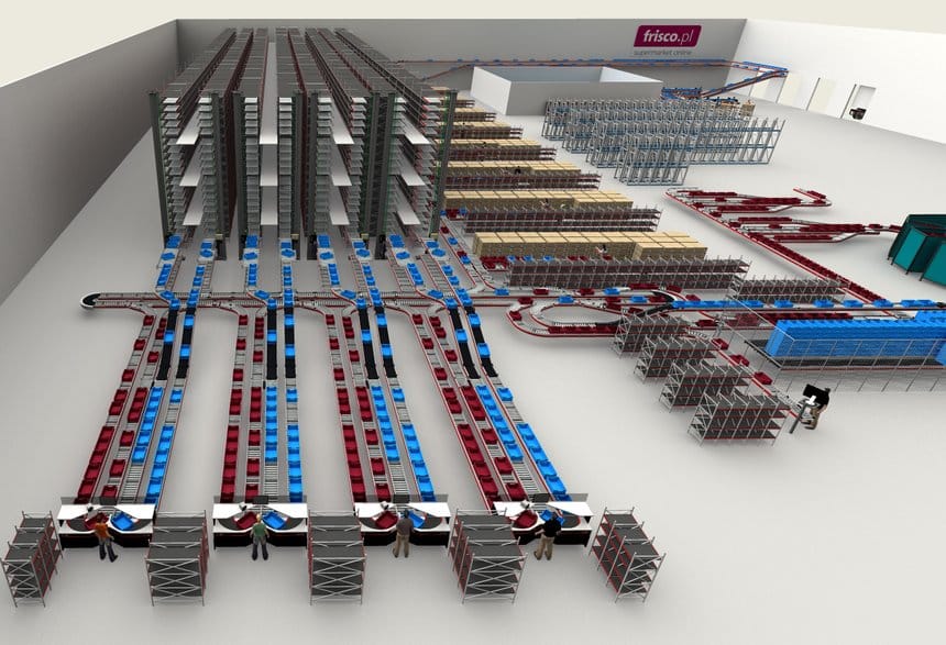Le supermarché online Frisco.pl en automatique avec TGW