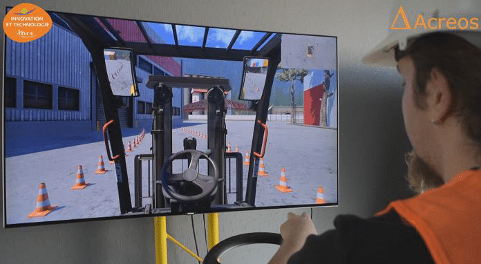 Un simulateur de conduite de chariot pour éviter les risques de renversement