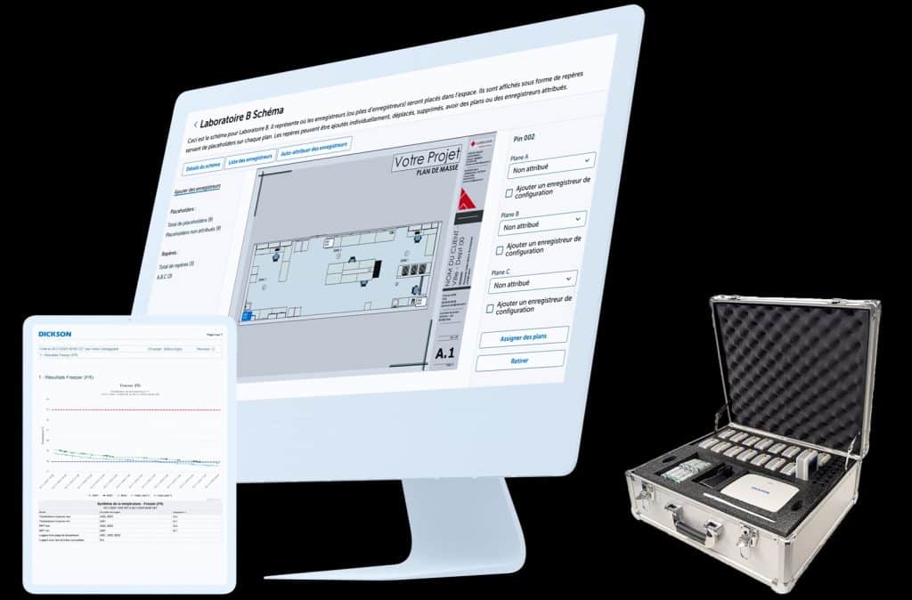 Mapping Suite fournit des données précises de température, consultables à tout moment depuis n'importe quel appareil connecté à Internet. © Dickson