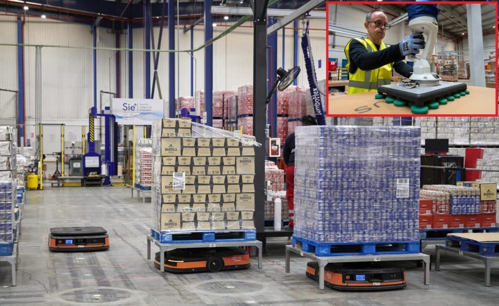 La solution codéveloppée par ID Logistics et Enjoy Automation a été déployée sur 7 sites dans le monde et implique à ce jour 80 AMR. ©Jorge Panizo / ID Logistics