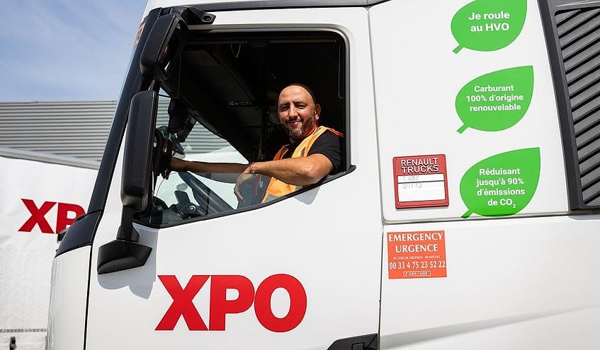 XPO Logistics devrait disposer de plus de 250 véhicules alimentés au biocarburant de synthèse HVO. ©XPO Logistics