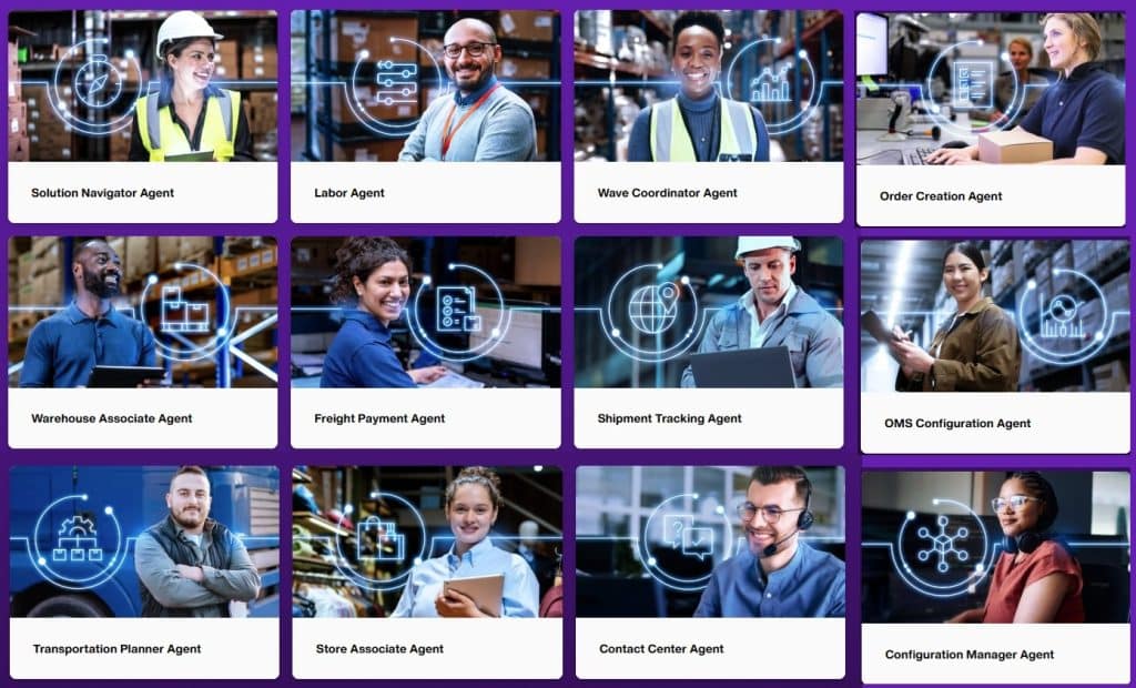 La ‘workforce’ d’agents IA lancée par Manhattan en compte déjà une douzaine, focalisés sur les problématiques spécifiques en environnement retail et supply chain. ©Manhattan Associates
