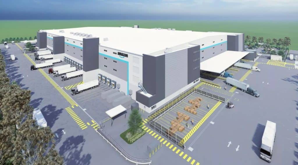 Le futur centre de distribution australien d’Amazon pourra traiter plus de 125 millions de colis/an. ©Amazon