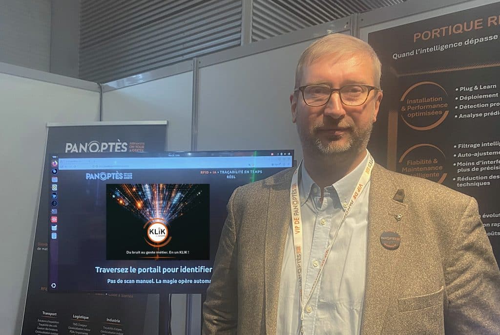Bruce Pacome, le directeur général achat et commerce de Panoptès sur le salon Tech for Retail en novembre dernier (avec le rajout de la marque Kilik). ©J.-L. Rognon