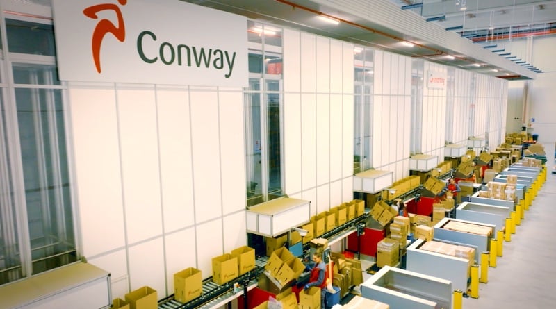 L’AutoStore déployé par Smartlog dans le centre de distribution de Conway comprend 27.100 bacs, 56 robots et 7 postes de picking. ©Smartlog