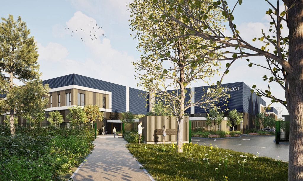 Le bâtiment rénové vise une certification Breeam Very Good, et le nouveau développement le niveau Excellent, sachant que l’ensemble s’inscrit dans la labellisation BiodiverCity Construction. ©Ateliers 4+