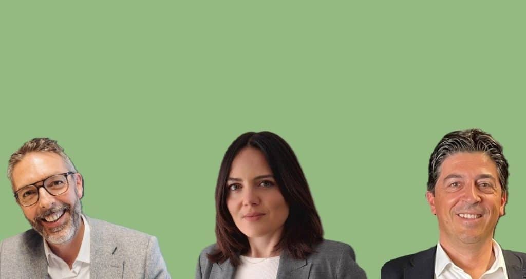 Les 3 nouveaux chez Savoye : Walter Rizzoli directeur commercial France et Francesca Todaro, ingénieure commerciale pour la gamme Advanced Technologies, et Dominique Fabre, directeur des Ventes – Machines d’Emballage.  ©Savoye