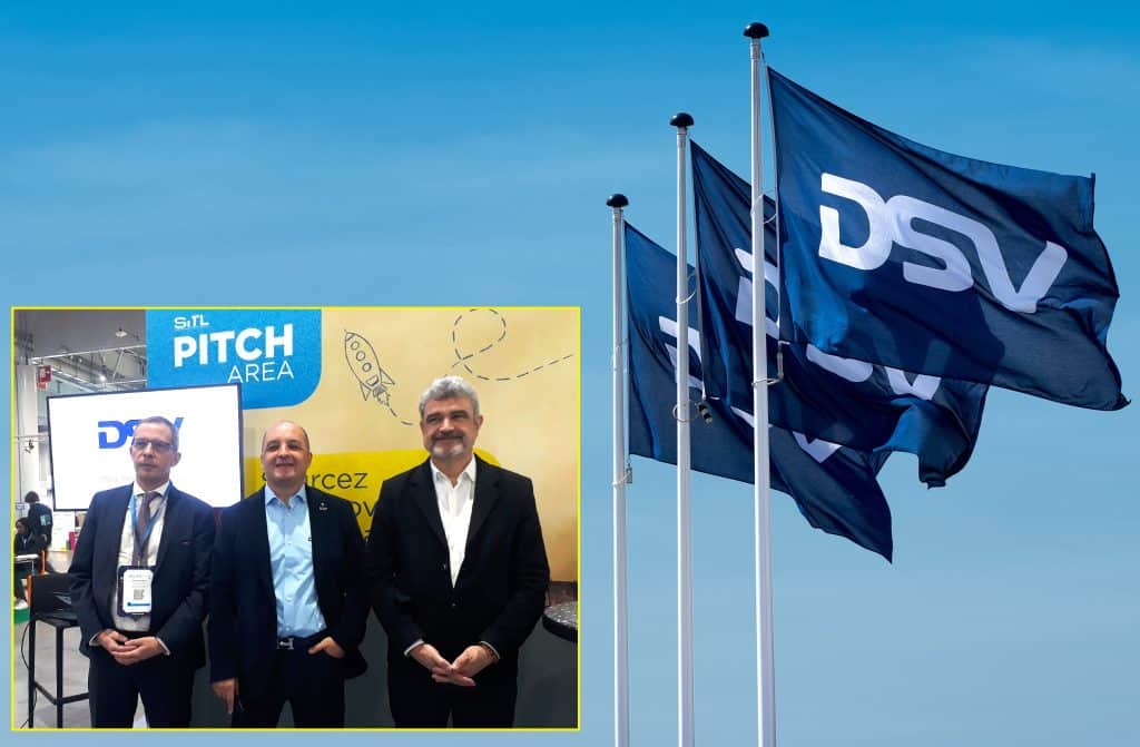 De G. à D. : Éric Bellissent, Cyril Barbe et François Mallassagne, respectivement à la tête des entités France de DSV Air & Sea, Contract Logistics et Road. ©DSV & M. Rabiller