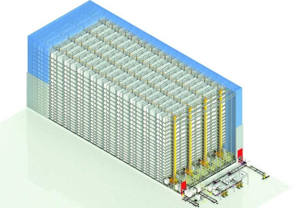 Le futur entrepôt automatisé grande hauteur de FFG sera mis en service sur le deuxième trimestre 2027. ©Jungheinrich