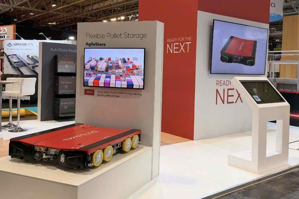 La navette multidirectionnelle AgileStore est compatible avec de nombreux types de palettes dont la palette Euro, mais aussi les normes CP1, CP2, CP3 et GMA, pour des charges allant jusqu’à 1.5 t. ©Swisslog