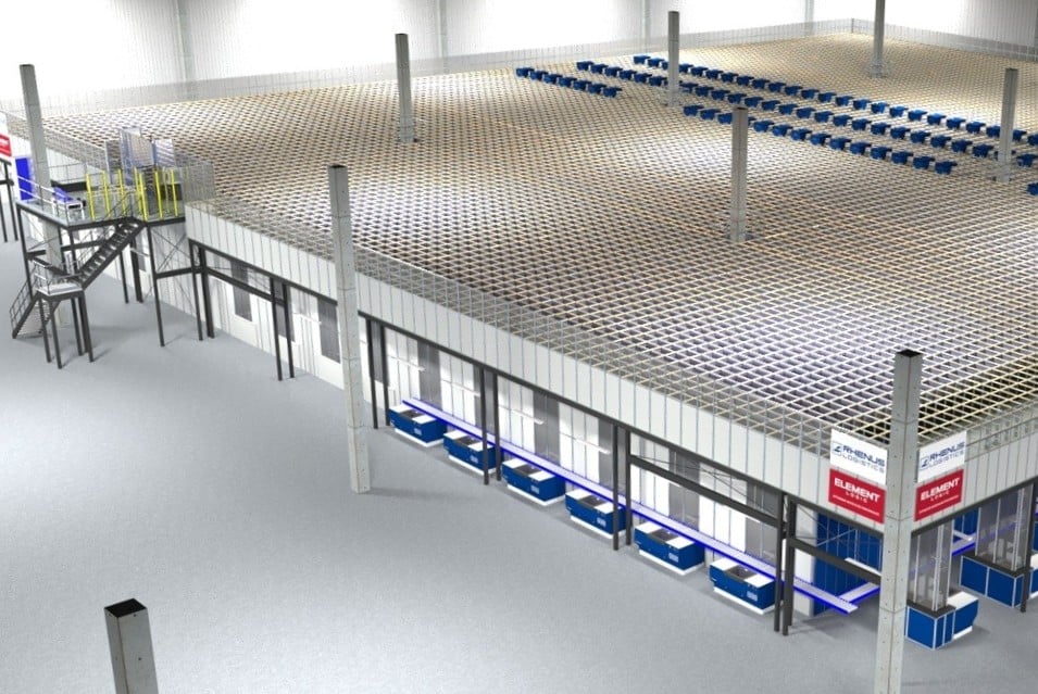 Le système AutoStore qui sera en service dans le site Rhenus de Bolesławiec est déployé par l’intégrateur Element Logic. ©Rhenus Warehousing Solutions Poland